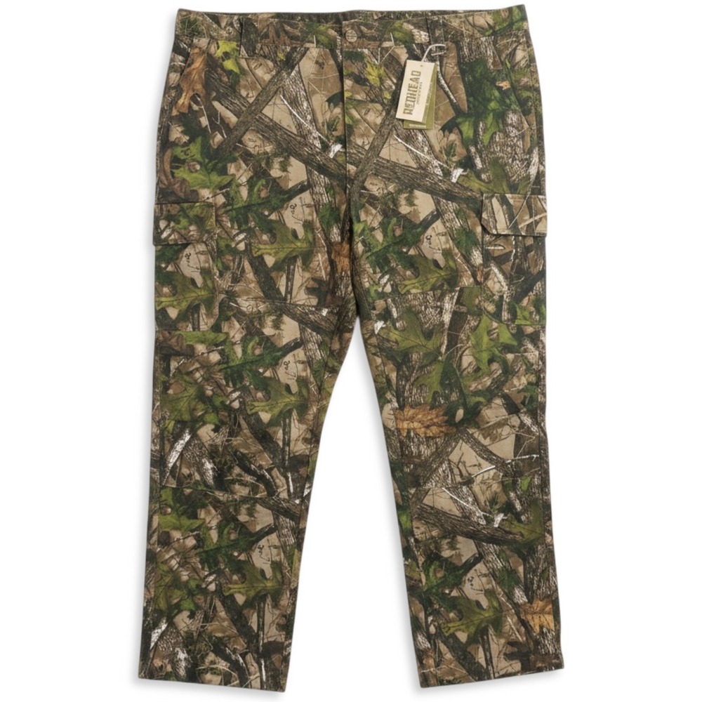 NWT RedHead Silent-Ride Pants Mens 3XL x 32 Green Camo TrueTimber Cargo Hunting